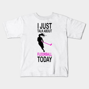 floorball player Kids T-Shirt